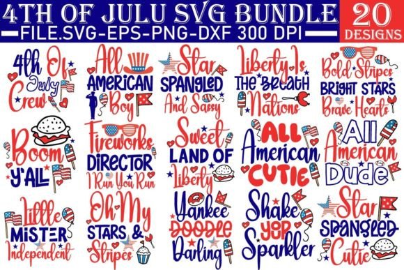 4th of July Graphics for T-Shirts & Patriotic Crafting