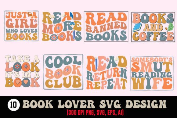 A Bookish Graphics Bundle for Your Handmade T-Shirt Designs