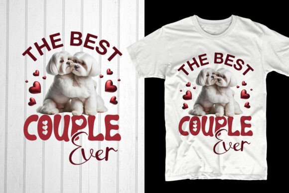 A Maltese Couple Graphic for Modern T-Shirt Designs