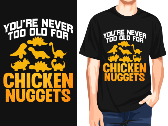 Crafting Playful Style: Chicken Nuggets Graphics for T-Shirt Designs