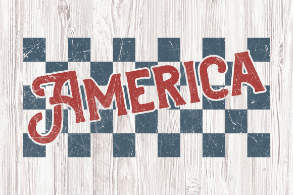 Evaluating the Retro Checkered America Graphics for T-Shirt Designs