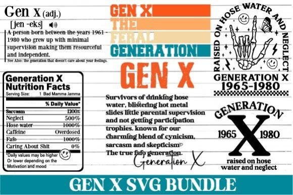 Generation X SVG Bundle for T-Shirt Designs & Graphics