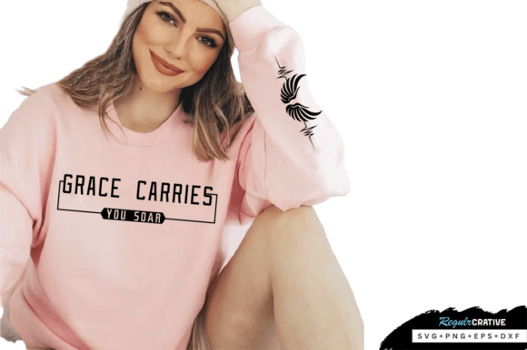 Grace Carries You Soar Sleeve SVG: A Graphic Design Asset Review