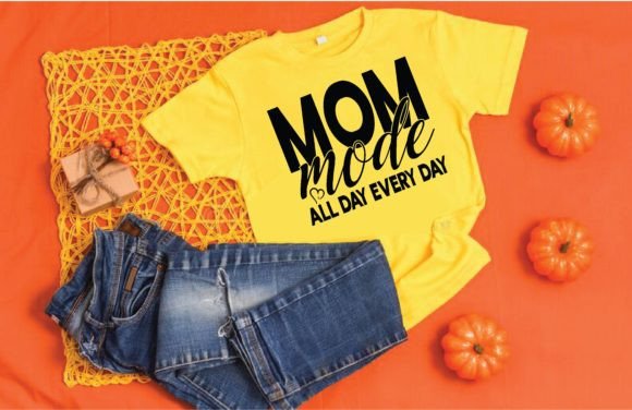 Mom Mode Graphics for T-Shirt Designs and Local Branding