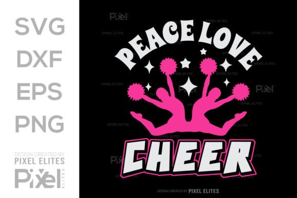 Peace, Love, Cheer Graphics for T-Shirt Designs & Branding