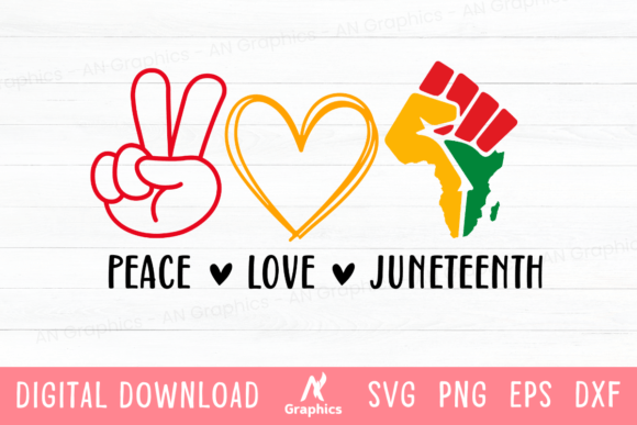 Peace Love Juneteenth: A Versatile Graphic Asset for Branding