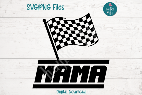 Racing Mama Checkered Flag Graphics for Bold Branding
