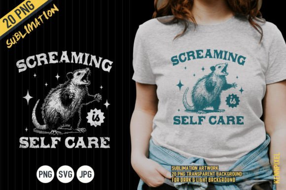 Screaming is Self Care Graphics for T-Shirt Designs & Branding